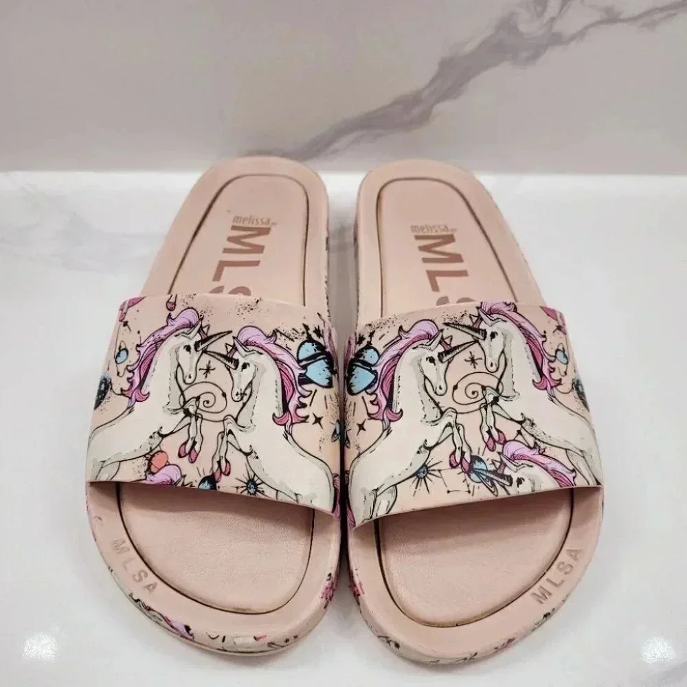 Mini Melissa Girls Unicorn Pool Slide Sand…